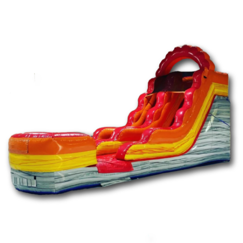 Orange Inflatable waterslide rental